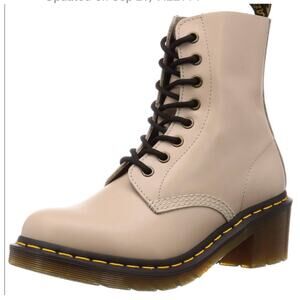 Dr Marten Clemency Lace Up Boot Size 9 Taupe Color Ankle Bootie Combat